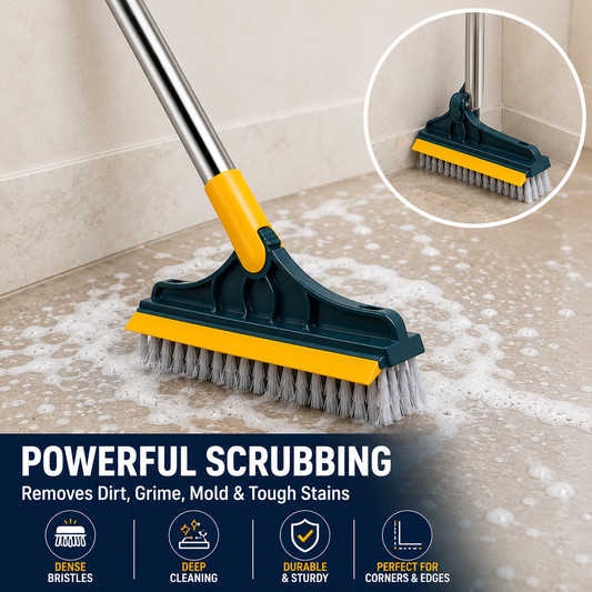CleanSweep Pro™ | 2-in-1 Floor Scrub Brush & Squeegee