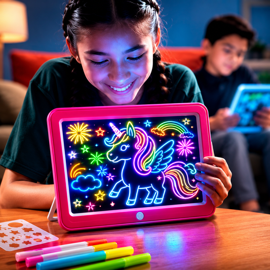 MagicPad Pro™| LED Light-Up Drawing & Learning Tablet for Kids