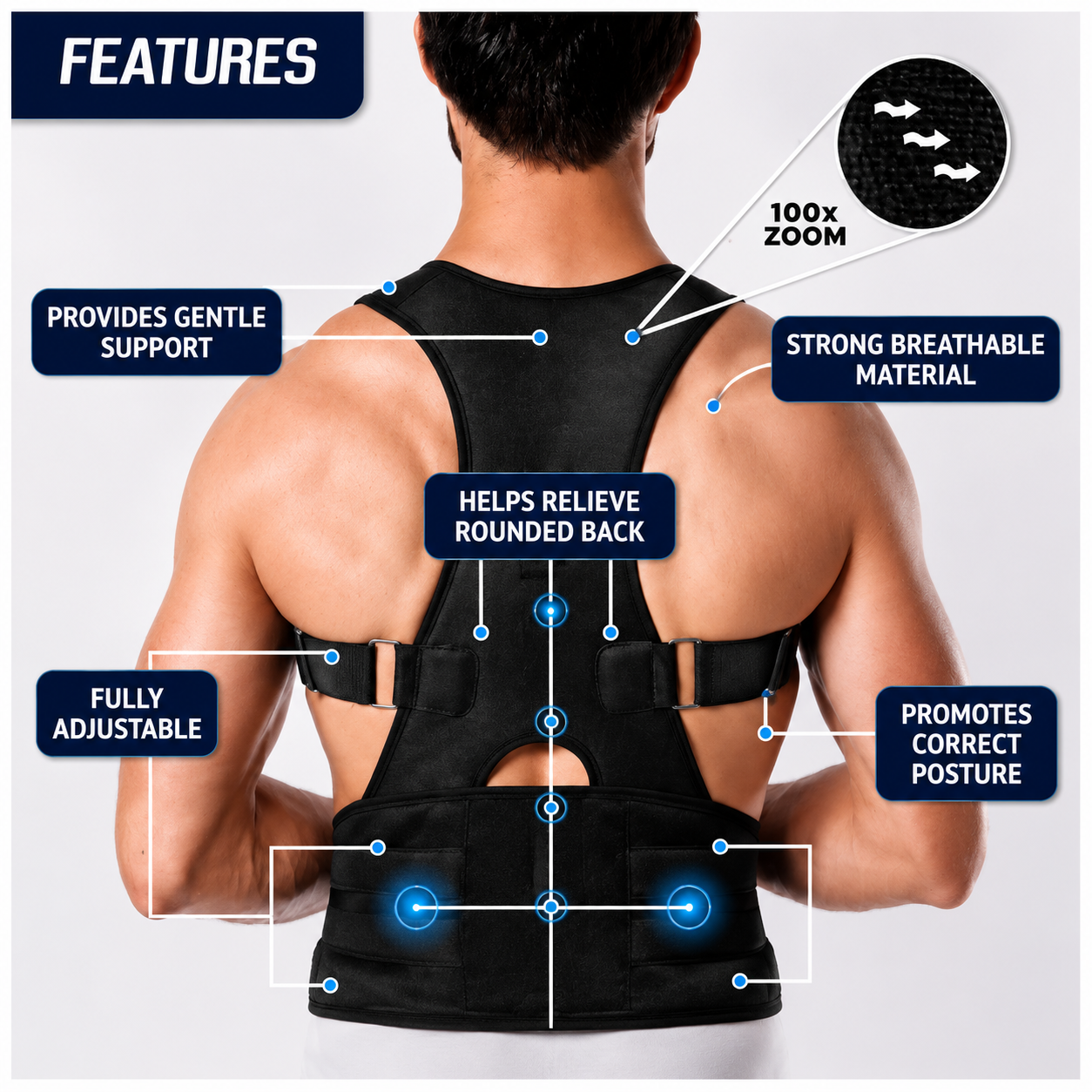 PosturePro™ | Advanced Back Support & Posture Corrector Belt