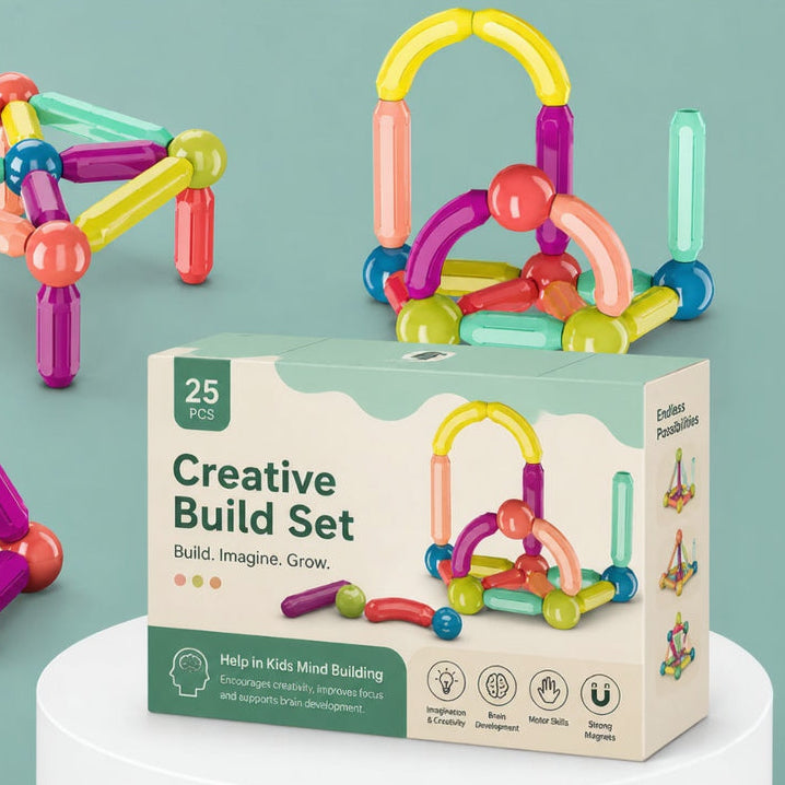 MagnaCraft™ | Creative Magnetic Builder Kit for Kids (25 PCS)